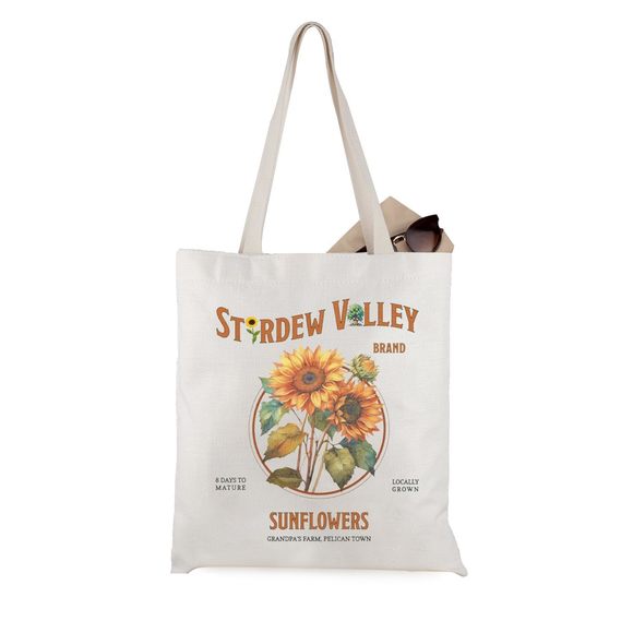 Valley Gaming Lover Gift Valley Sunflowers Tote Bag Video Gamer Gift >:( - Picture 1 of 6